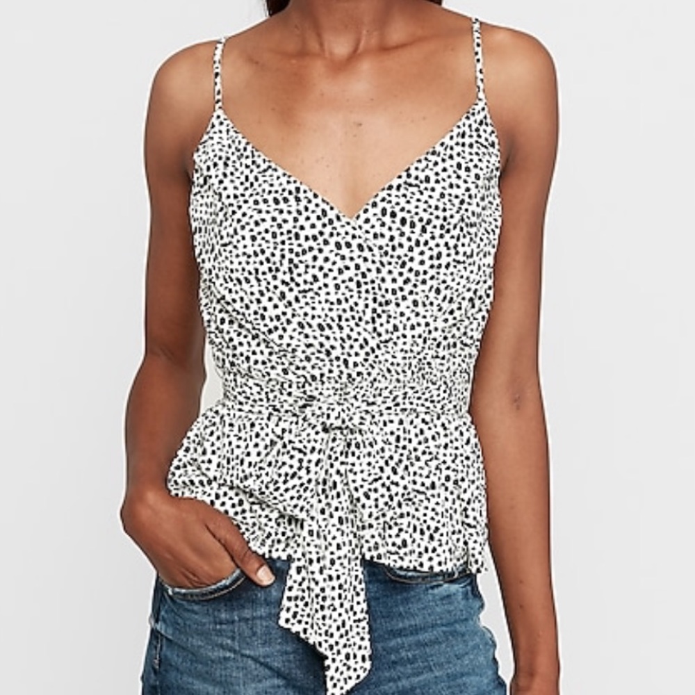 Express peplum wrap front cami - NWOT
